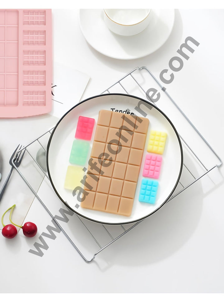 Cake Decor 6 Cavity Silicone Chocolate Mould Bar Shape and Mini Chocolate Bar Shape Silicon Jelly Candy Mould