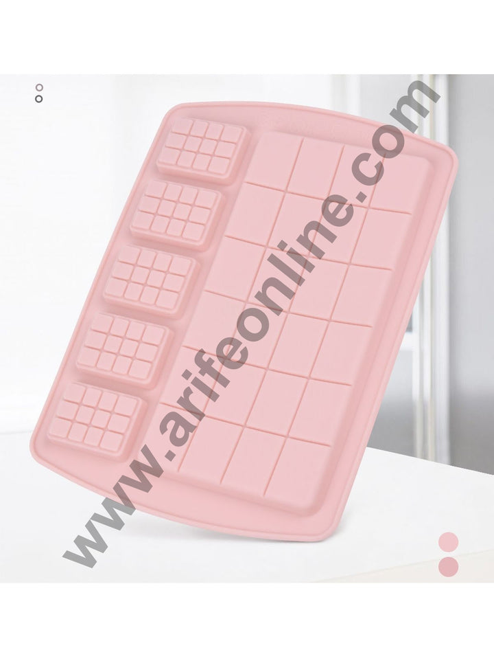 Cake Decor 6 Cavity Silicone Chocolate Mould Bar Shape and Mini Chocolate Bar Shape Silicon Jelly Candy Mould