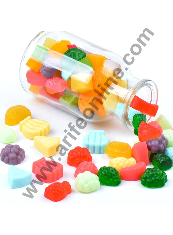 Cake Decor 42 Cavity Silicone Chocolate Mould Mix Fruit Banana Pineapple Watermelon Shape Silicon Jelly Candy Mould