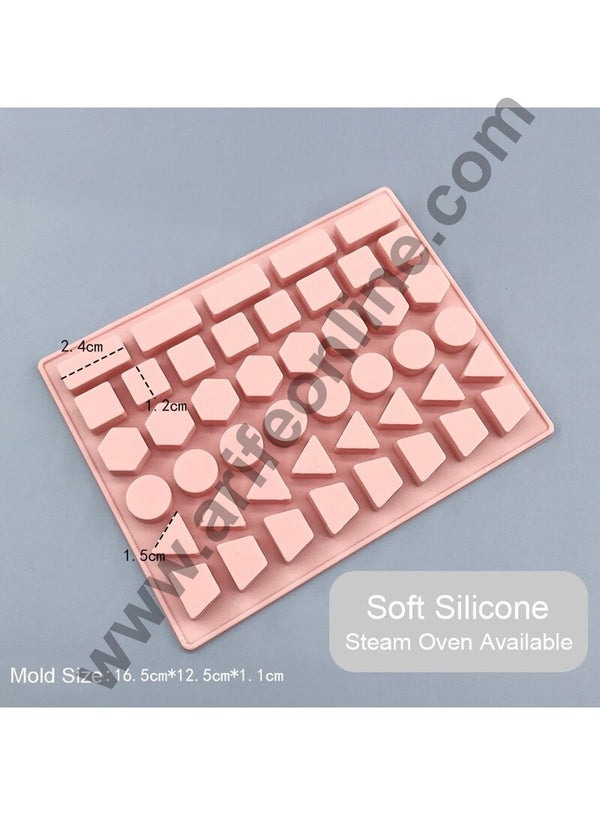 Cake Decor 45 Cavity Silicone Chocolate Mould Rectangle Triangle Square Hexagon Circle Shape Silicon Jelly Candy Mould