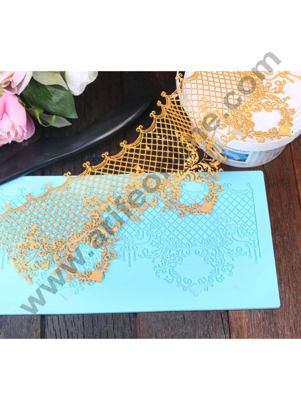 Cake Decor Silicone Cake Border Lace Mould Fondant Cake Decorative Silicone Lace Mat Cake Decorating Tools Baking Mat SBLM-3009