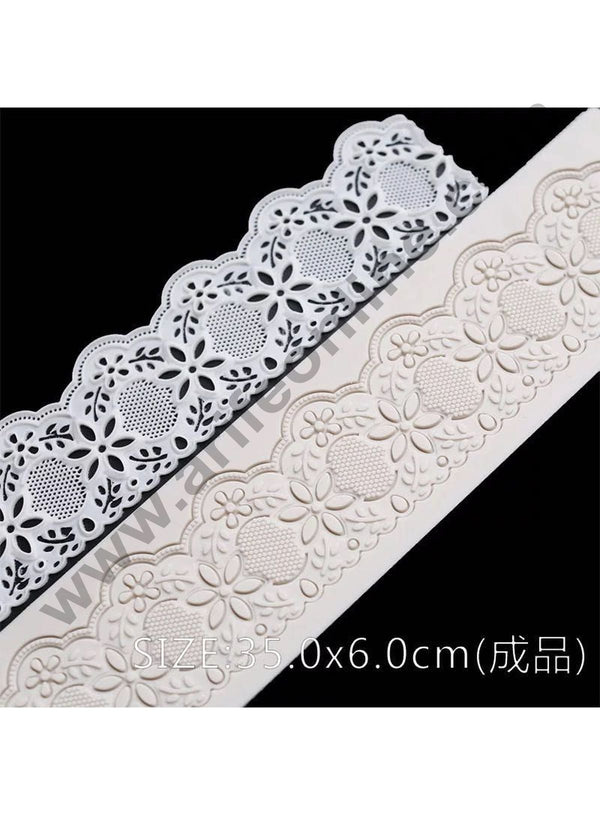 Cake Decor Silicone Cake Border Lace Mould Fondant Cake Decorative Silicone Lace Mat Cake Decorating Tools Baking Mat SBLM-3013