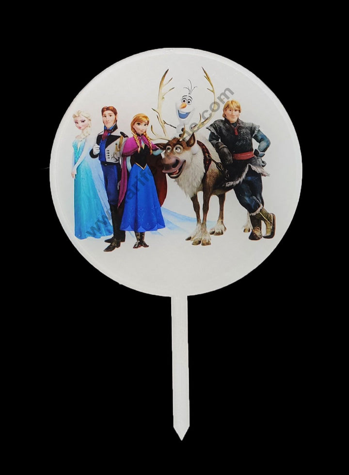 Cake Decor 5.5 Inches Digital Printed Cake Toppers - Frozen Theme