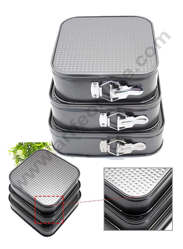 Cake Decor Non-Stick 3Piece/Set Square Springform Cake Mould Baking Cake Mould