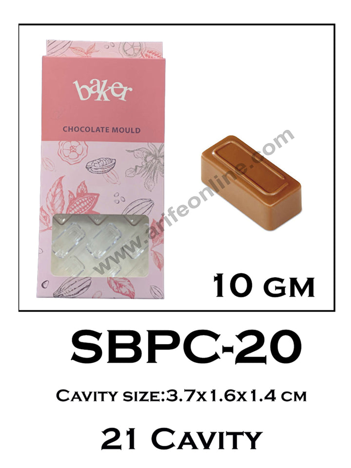 Cake Decor 21 Cavity Polycarbonate Chocolate Mould SBPC-20