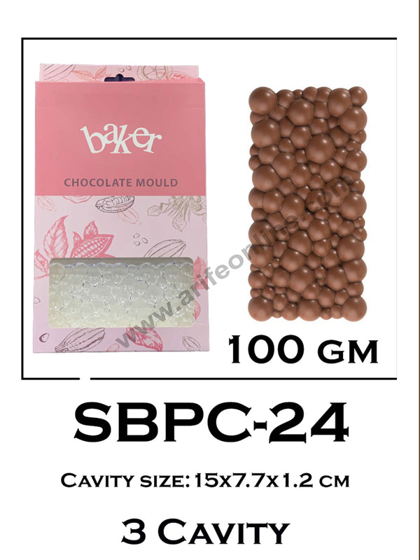 Cake Decor 3 Cavity Bar Polycarbonate Chocolate Mould SBPC-24