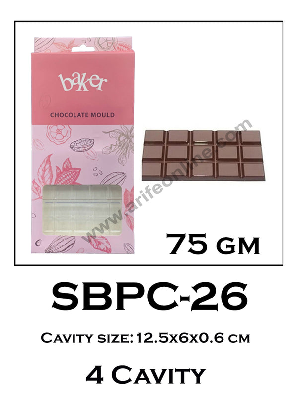 Cake Decor 4 Cavity Polycarbonate Chocolate Mould SBPC-26