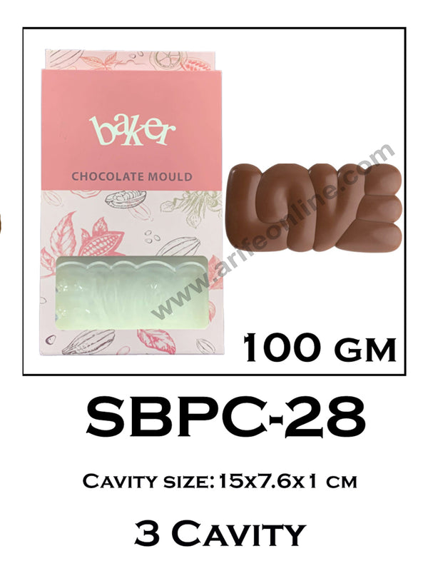 Cake Decor 3 Cavity Polycarbonate Chocolate Mould SBPC-28