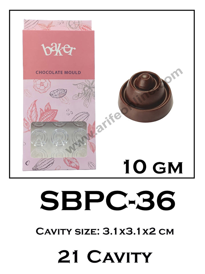 Cake Decor 21 Cavity Polycarbonate Chocolate Mould SBPC-36