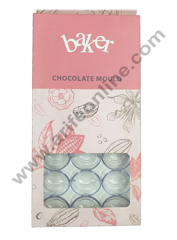 Cake Decor 24 Cavity Oval Cocoa Shape Polycarbonate Chocolate Mould SBPS-004