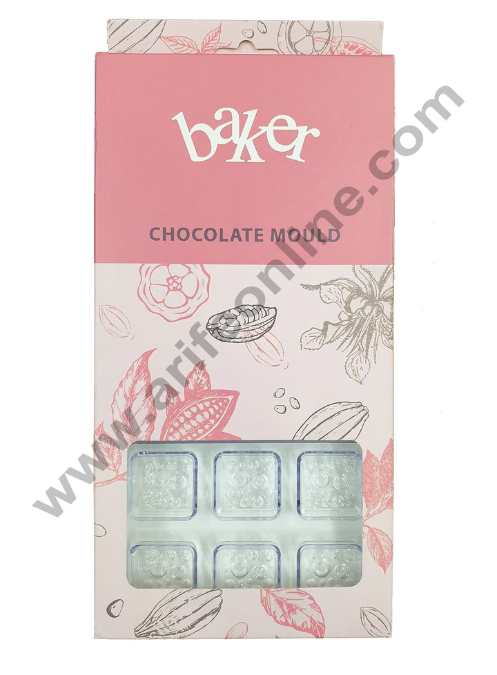 Cake Decor 18 Cavity Square Bubble Shape Polycarbonate Chocolate Mould SBPS-005