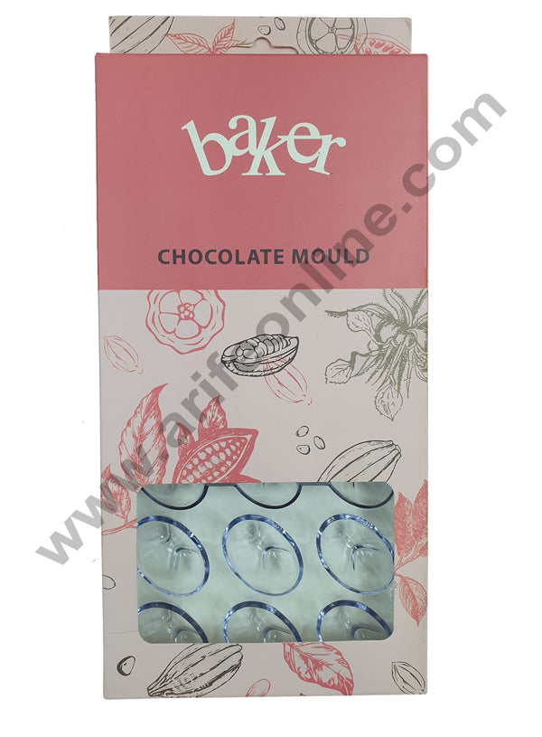 Cake Decor 21 Cavity Oval Shape Polycarbonate Chocolate Mould SBPS-006