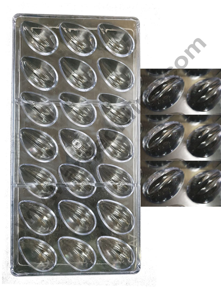 Cake Decor 21 Cavity Cocoa Bean Shape Mould Polycarbonate Chocolate Mould SBPS-010