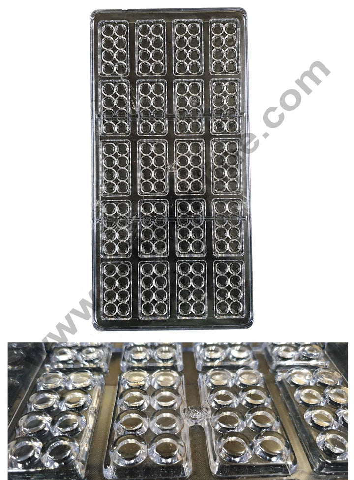 Cake Decor 20 Cavity Blocks Polycarbonate Chocolate Mould SBPS-016