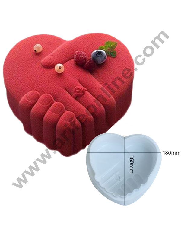 Cake Decor Silicon Heart With Hand Cake Mould Mousse Cake Mould Silicon Moulds