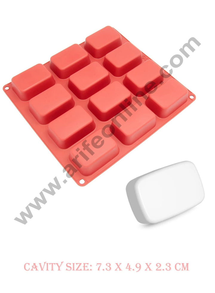 Cake Decor 12 Cavity Small Bread Loaf Mold Silicone Moulds for Soaps and Chocolate Jelly Desserts Mould