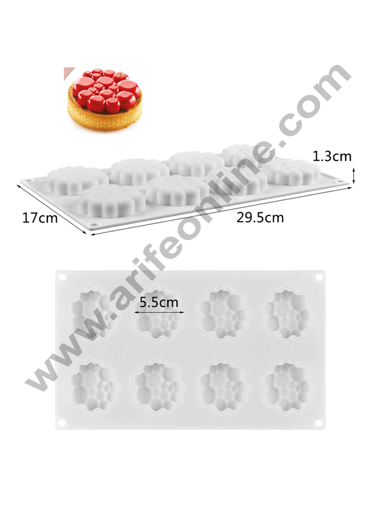 Cake Decor Silicon 8 Cavity Kit Tarte Ring Paradis 80 Mousse Cake Moul ...