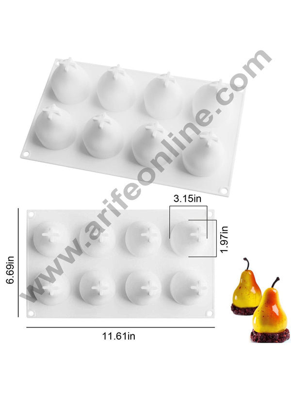 Cake Decor Silicon 8 Cavity PERA & FICO MOLD Mousse Cake Mould Silicon Moulds SBSM-508-1
