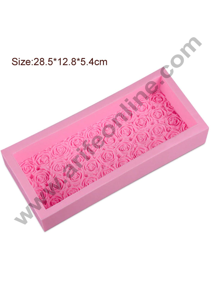 Cake Decor Silicon Rose Loaf Soap Mould /Cake Muffin Mould Size : 28.5 x 12 x 5 CM
