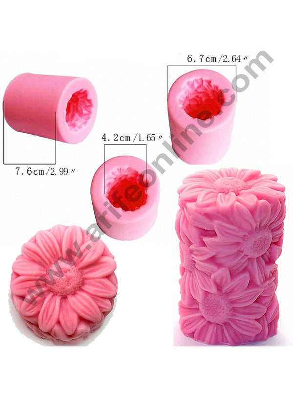 Cake Decor Silicon Sun Flower Soap Mould /Cake Muffin Mould Size : 4 x 4 x 7.5 CM
