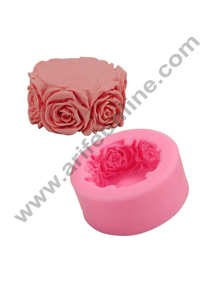 Cake Decor Silicon Small 6 Rose Soap Mould /Cake Muffin Mould Size : 5.5 x 5.5 x 3.2 CM