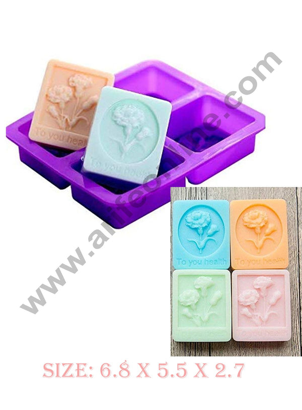 Cake Decor 4 Cavity Flower with To You Health Silicone Moulds for Soaps and Chocolate Jelly Desserts Mould