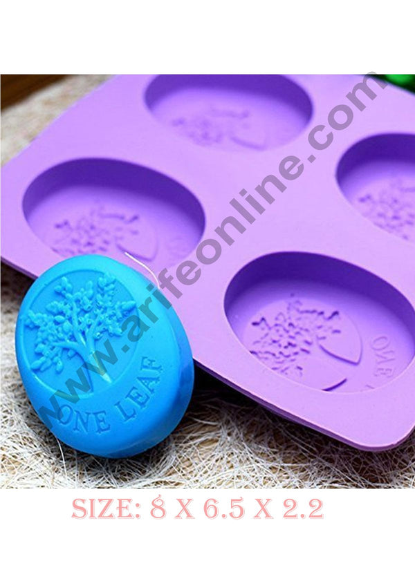Cake Decor 4 Cavity Oval Shape One Leaf Silicone Moulds for Soaps and Chocolate Jelly Desserts Mould