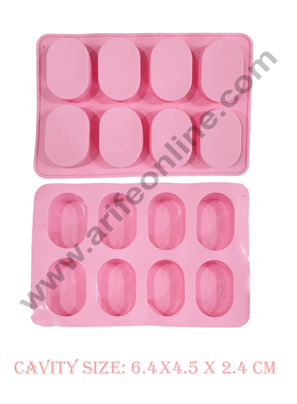 Cake Decor 8 Cavity Small Bread Mold Silicone Moulds for Soaps and Chocolate Jelly Desserts Mould