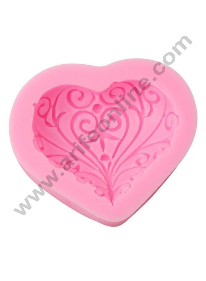 Cake Decor 3D Embossed Heart Flower Silicone Fondant Mold Cake Decorating