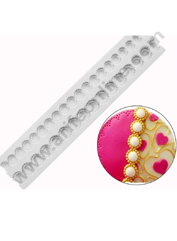 Cake Decor Silicon 2 Cavity BeadShape Fondant Clay Marzipan Cake Decoration Mould SBSP-705