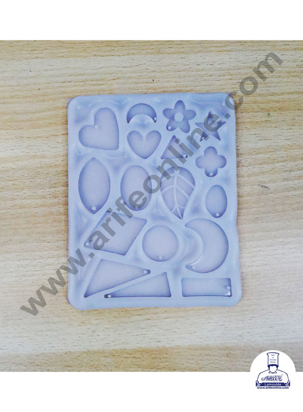 Cake Decor 17 Cavity Heart Star Flower Leaf Triangle Circle Silicone Mold for Cake Decoration