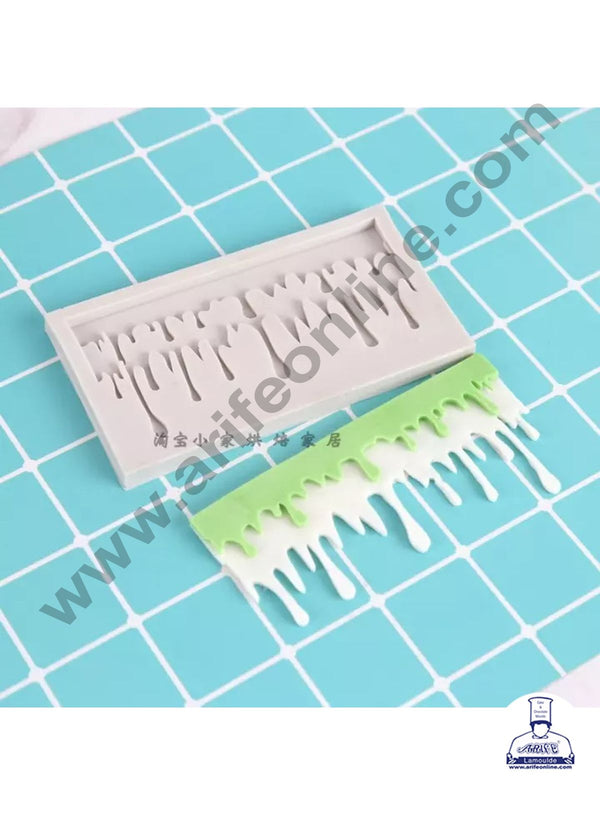 Cake Decor 1 Cavity Drips Shape Silicone Mold for Cake Decoration