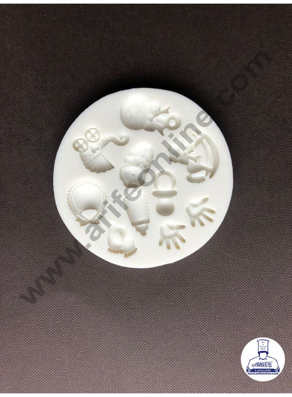Cake Decor Silicone 10 Cavity Hand Baby Shower Fondant Marzipan Mould