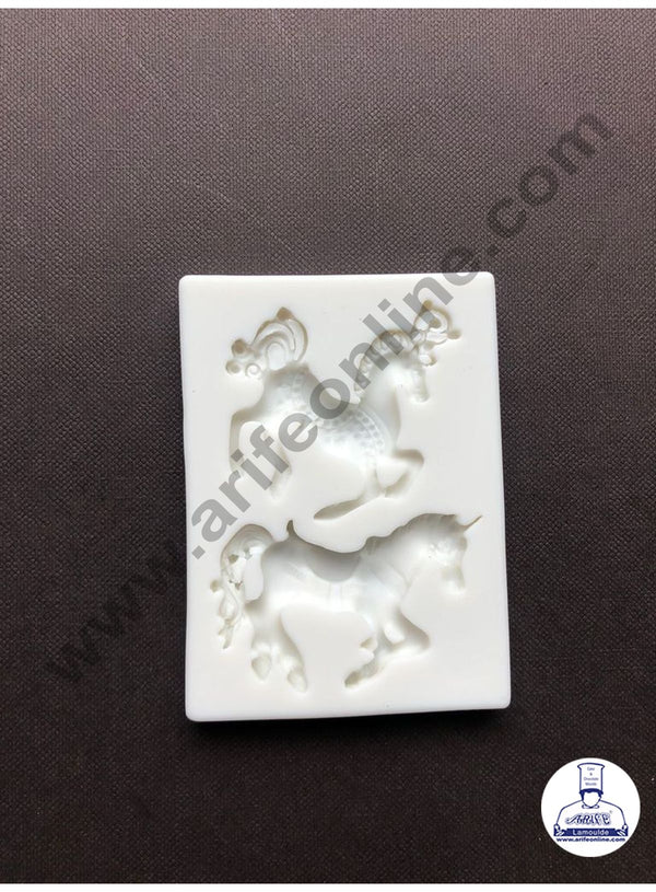 Cake Decor Silicone 2 Cavity Horse Fondant Marzipan Mould