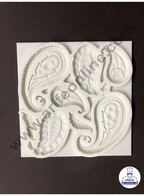 Cake Decor Silicone 8 Cavity Modern Design With Leaf Fondant Marzipan Mould