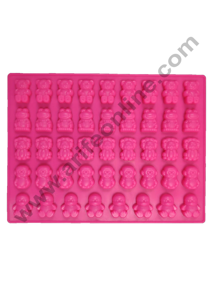 Cake Decor 45 Cavity Teddy Monkey Shape Silicone Chocolate Mould