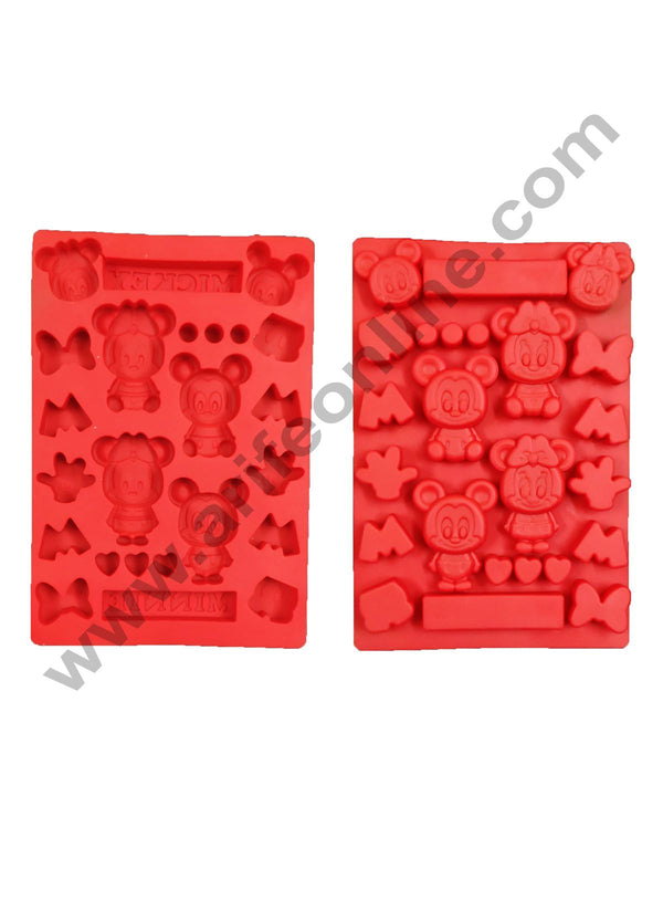 Cake Decor 24 Cavity Mickey Minnie Shape Silicone Chocolate Mould