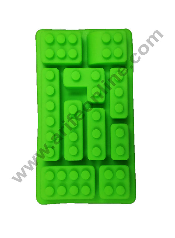 Cake Decor 10 Cavity Brick Blocks Building Shape Silicone Chocolate Mould