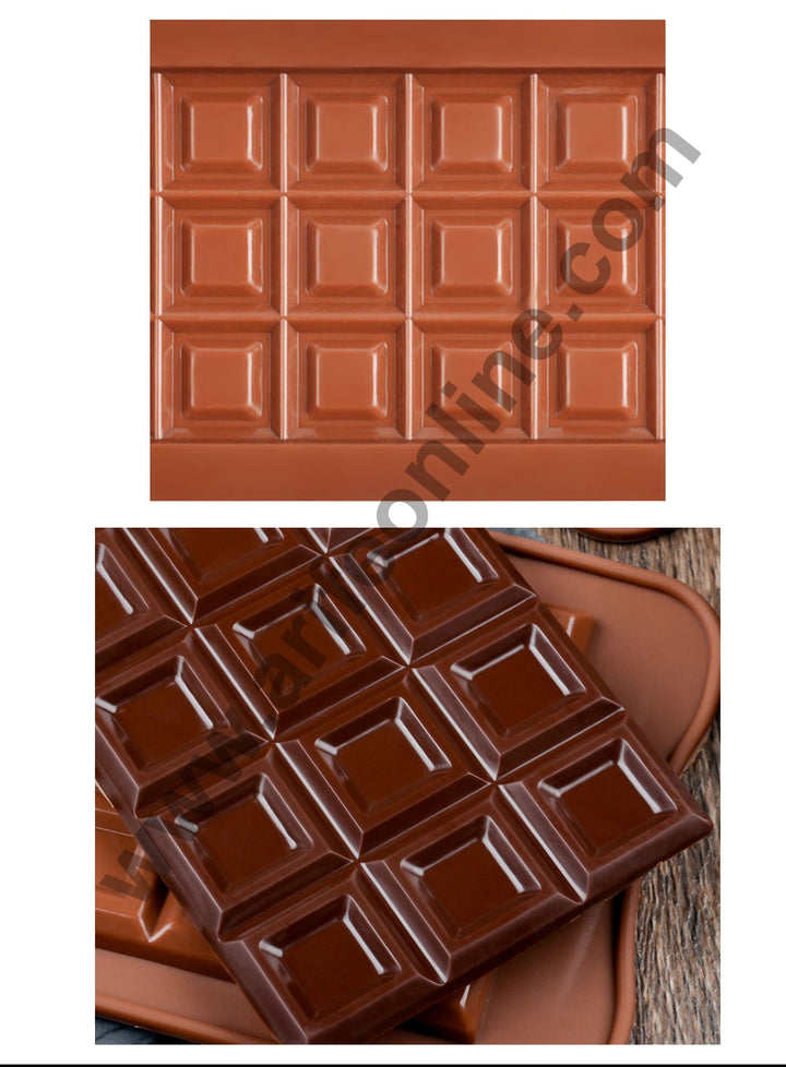 Cake Decor 1 Cavity Square Dairy Milk Chocolate Bar Shape Silicone Chocolate Mould