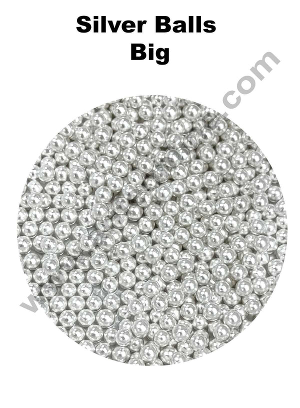 Cake Decor Sugar Candy - Silver Blash Big Ball Candy