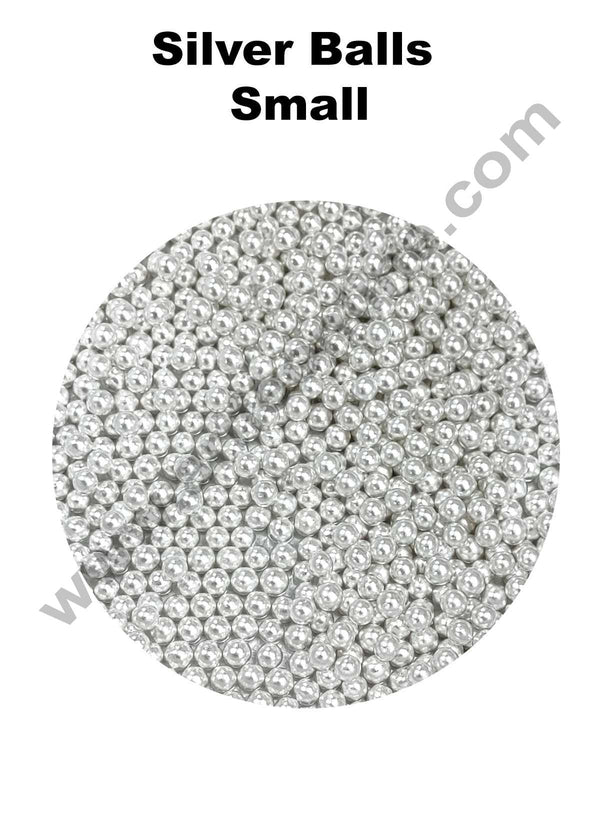 Cake Decor Sugar Candy - Silver Blash Small Ball Candy