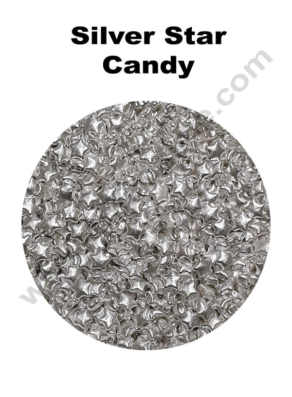 Cake Decor Silver Star Sugar Candy