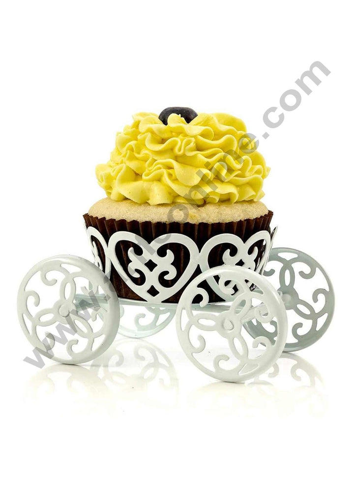 Cake Decor Metal Single Count Princess Carriage Cupcake Stand Holder Display