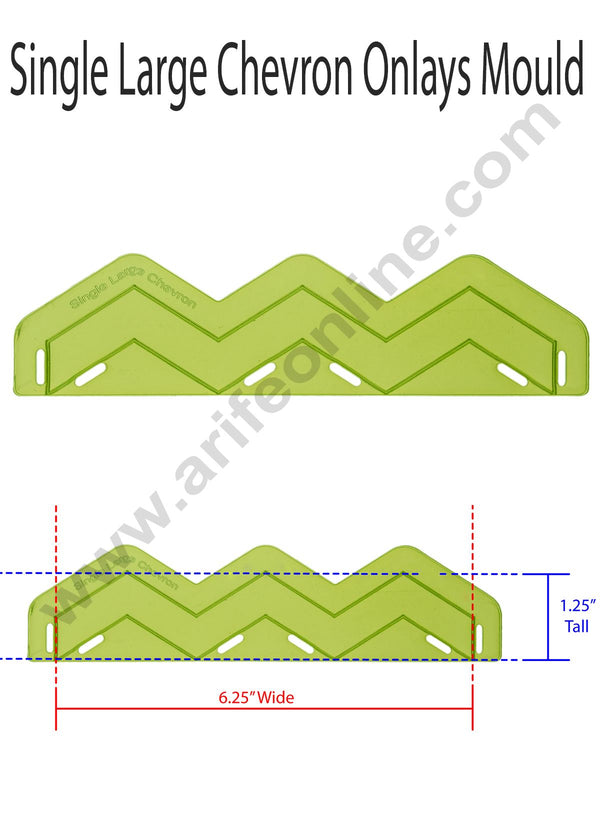 Silicone Single Large Chevron Pattern Impression Onlays Moulds