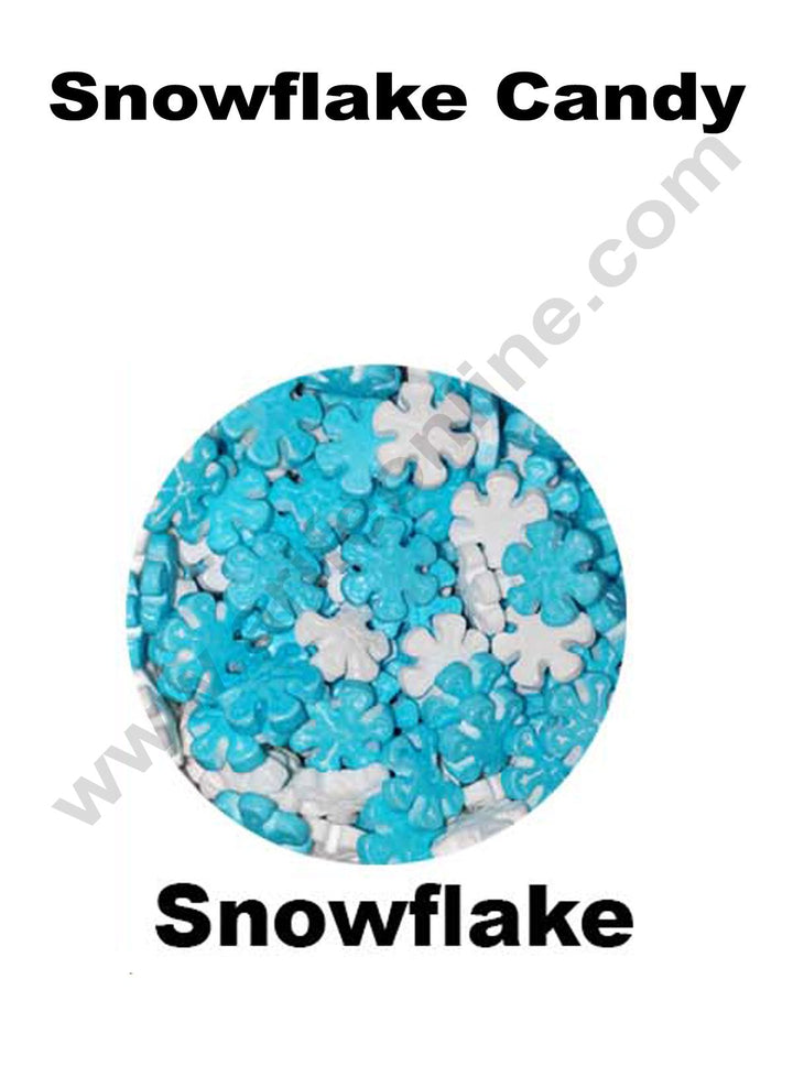 Cake Decor Sugar Candy - Snowflake Blue and White Candy