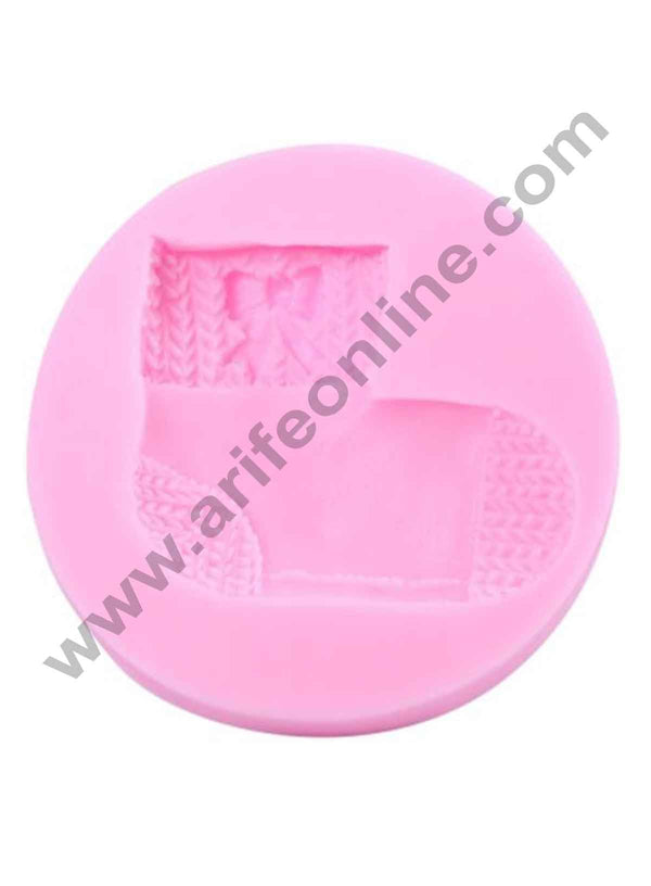 Cake Decor Silicon 1 Cavity Christmas sock stockings Silicone Fondant Mould Marzipan Mould
