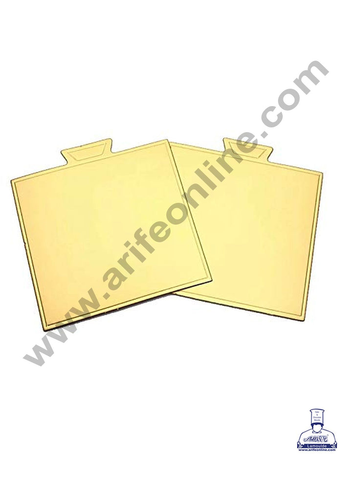 Cake Decor Square Pastry Base Boards - Gold 100 Pcs Pack