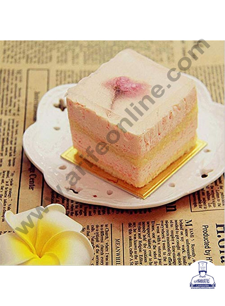 Cake Decor Square Pastry Base Boards - Gold 100 Pcs Pack