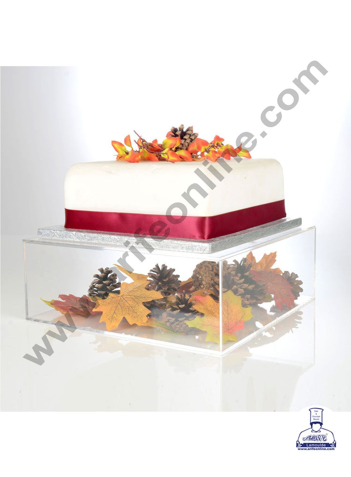 CAKE DECOR FILL-A-TIER CLEAR CAKE DISPLAY - SQUARE