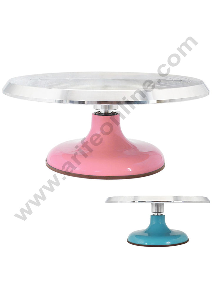 Stainless-Steel-Rotating-Cake-Decorating-Turntable